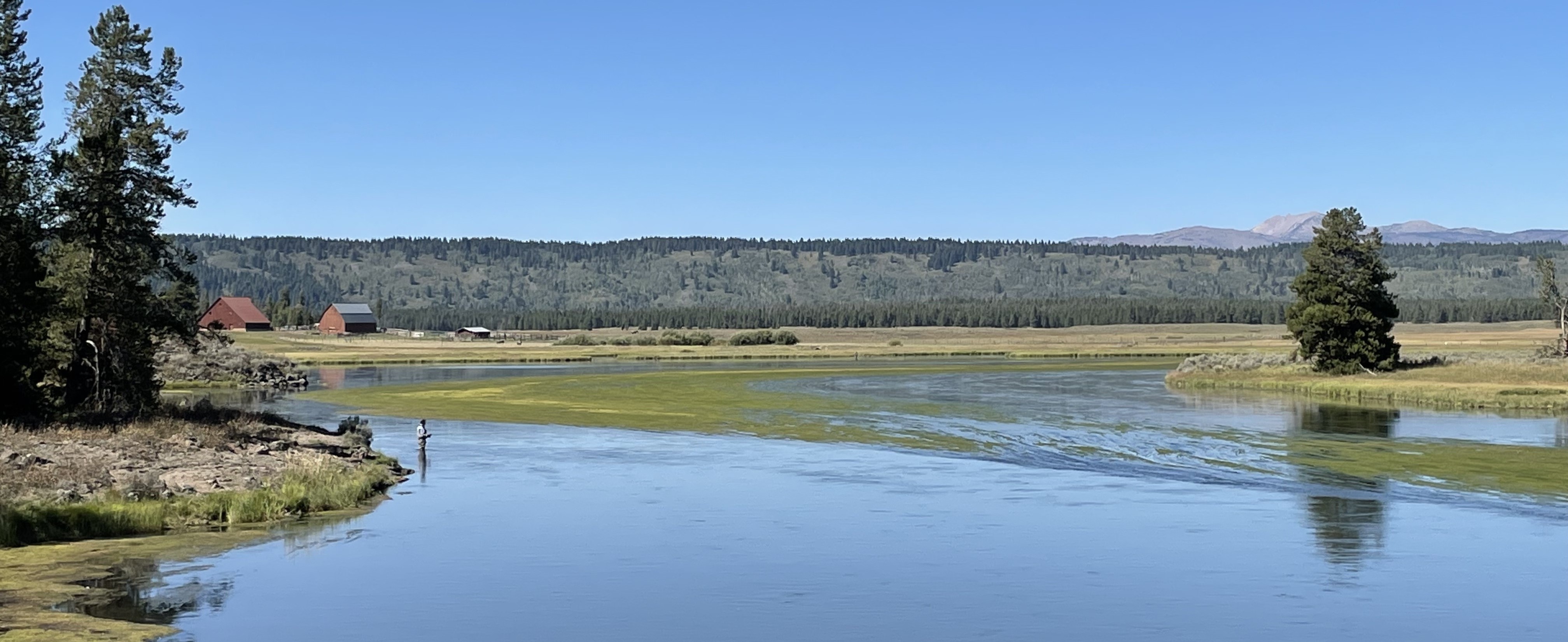 Wide angle shot of rivers in New Mexico