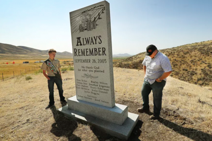 Granite Monument for USU Van Crash