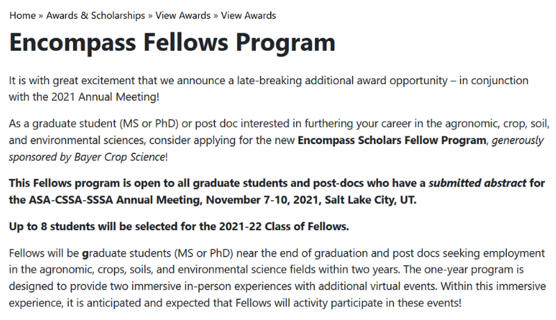 USU Graduate Student Awarded Encompass Scholarship