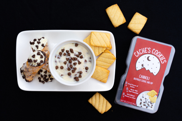 Cache's Cookies are cannoli inspired cookies and dip