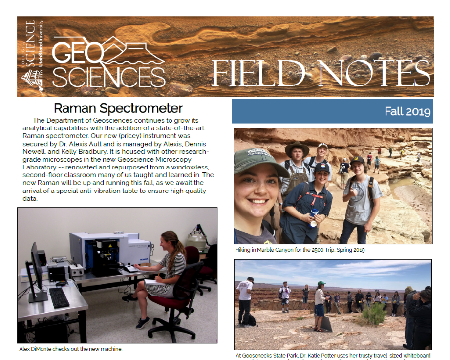 cover page of newsletter