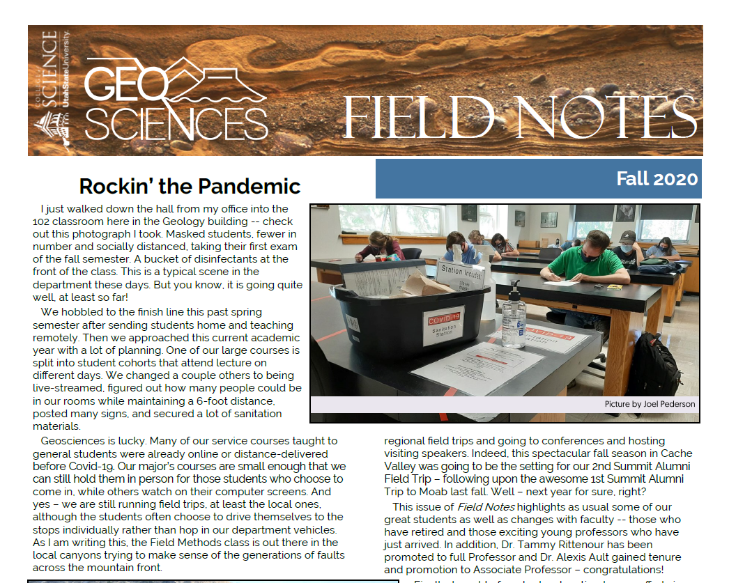 cover page for newsletter