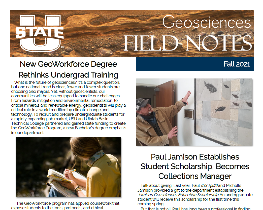 cover page of newsletter
