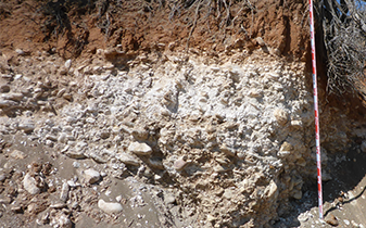 Course grained hillside